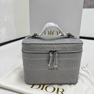 Authentic Dior Elegant Gray Cosmetic Case